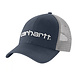 Carhartt Canvas Mesh Logo Graphic Navy White Cap Carhartt Canvas Mesh Logo Graphic Navy White Cap