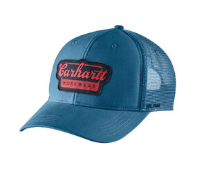 Carhartt Rugged Flex Twill Mesh Script Patch Dark Tranquil Blue Cap Carhartt Rugged Flex Twill Mesh Script Patch Dark Tranquil Blue Cap