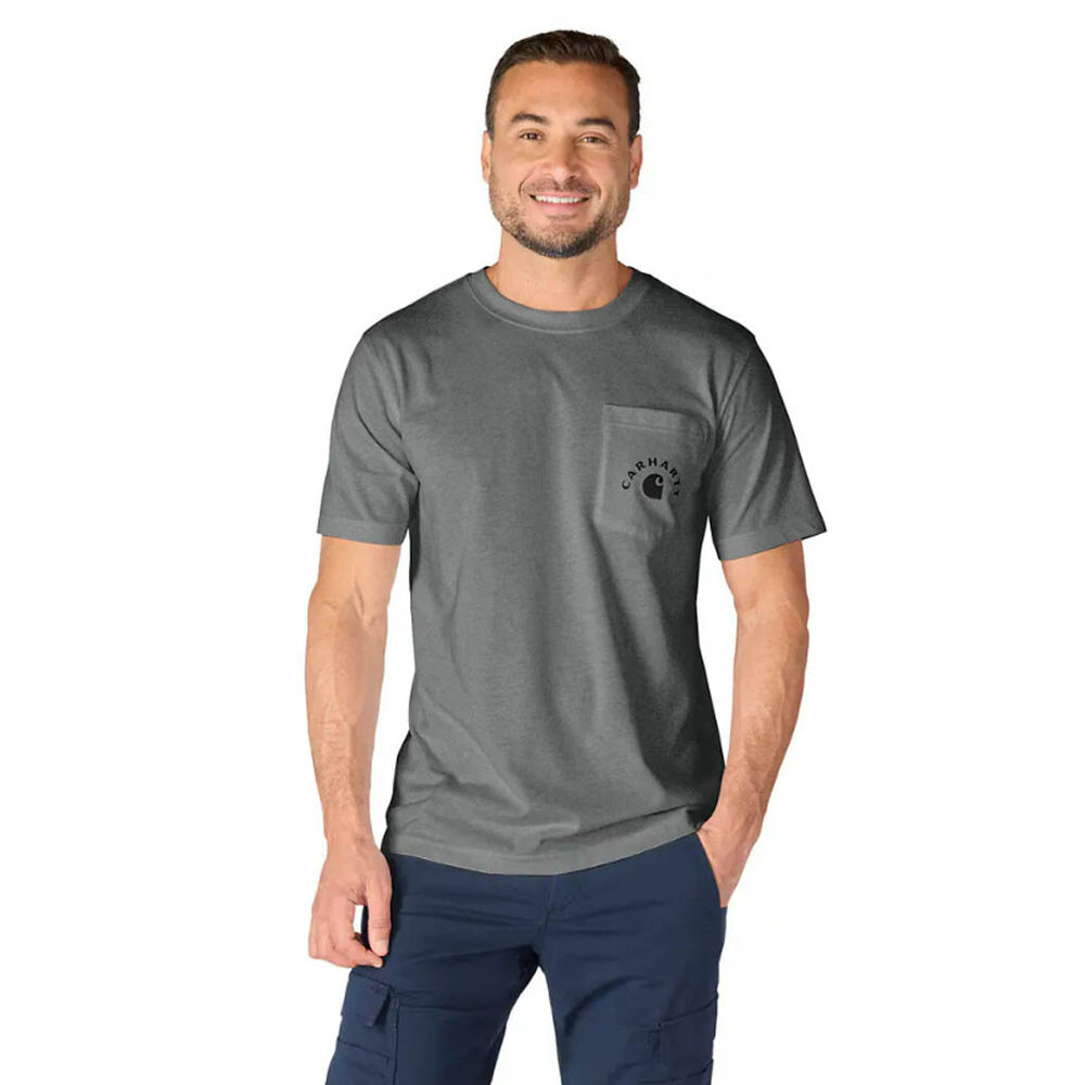 Carhartt Irvine Relaxed Work Weathered Ash Heather T-Shirt Heren Carhartt Irvine Relaxed Work Weathered Ash Heather T-Shirt Heren