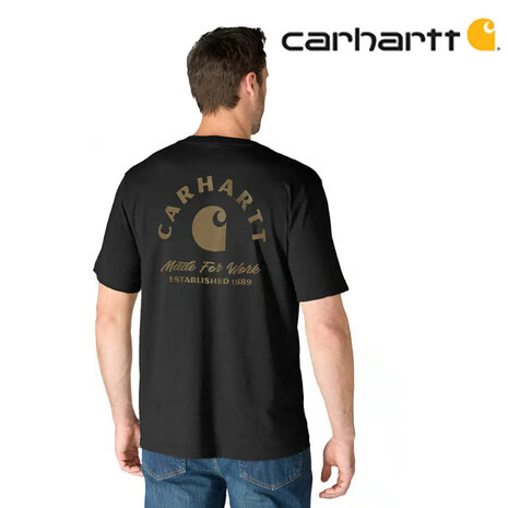 Carhartt Irvine Relaxed Work Black T-Shirt Heren Carhartt Irvine Relaxed Work Black T-Shirt Heren
