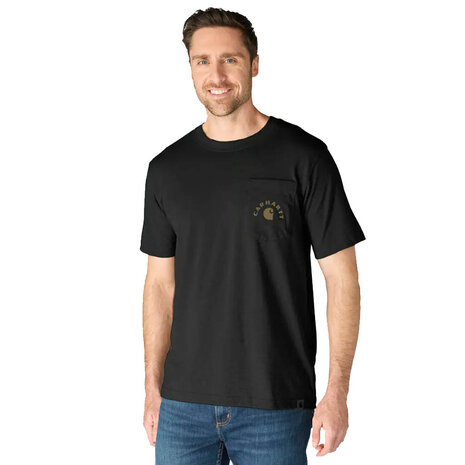 Carhartt Irvine Relaxed Work Black T-Shirt Heren Carhartt Irvine Relaxed Work Black T-Shirt Heren