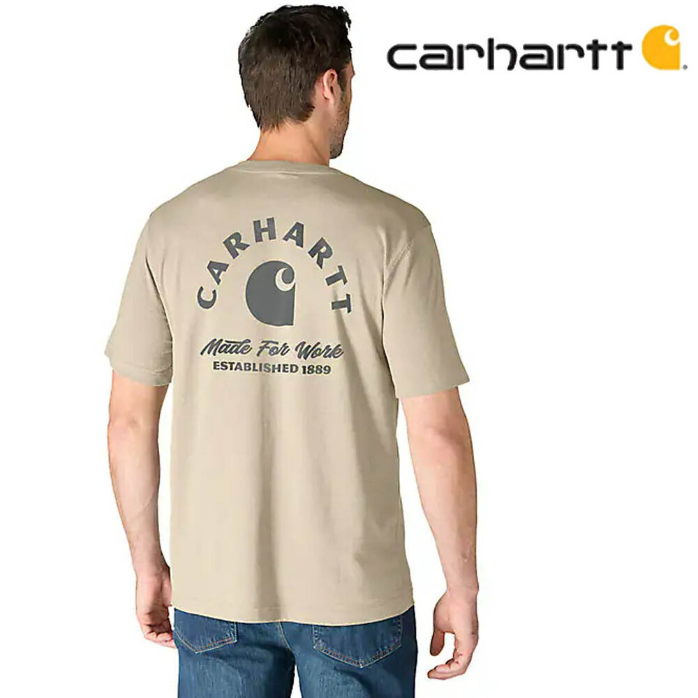 Carhartt Irvine Relaxed Work Oat Milk T-Shirt Heren Carhartt Irvine Relaxed Work Oat Milk T-Shirt Heren