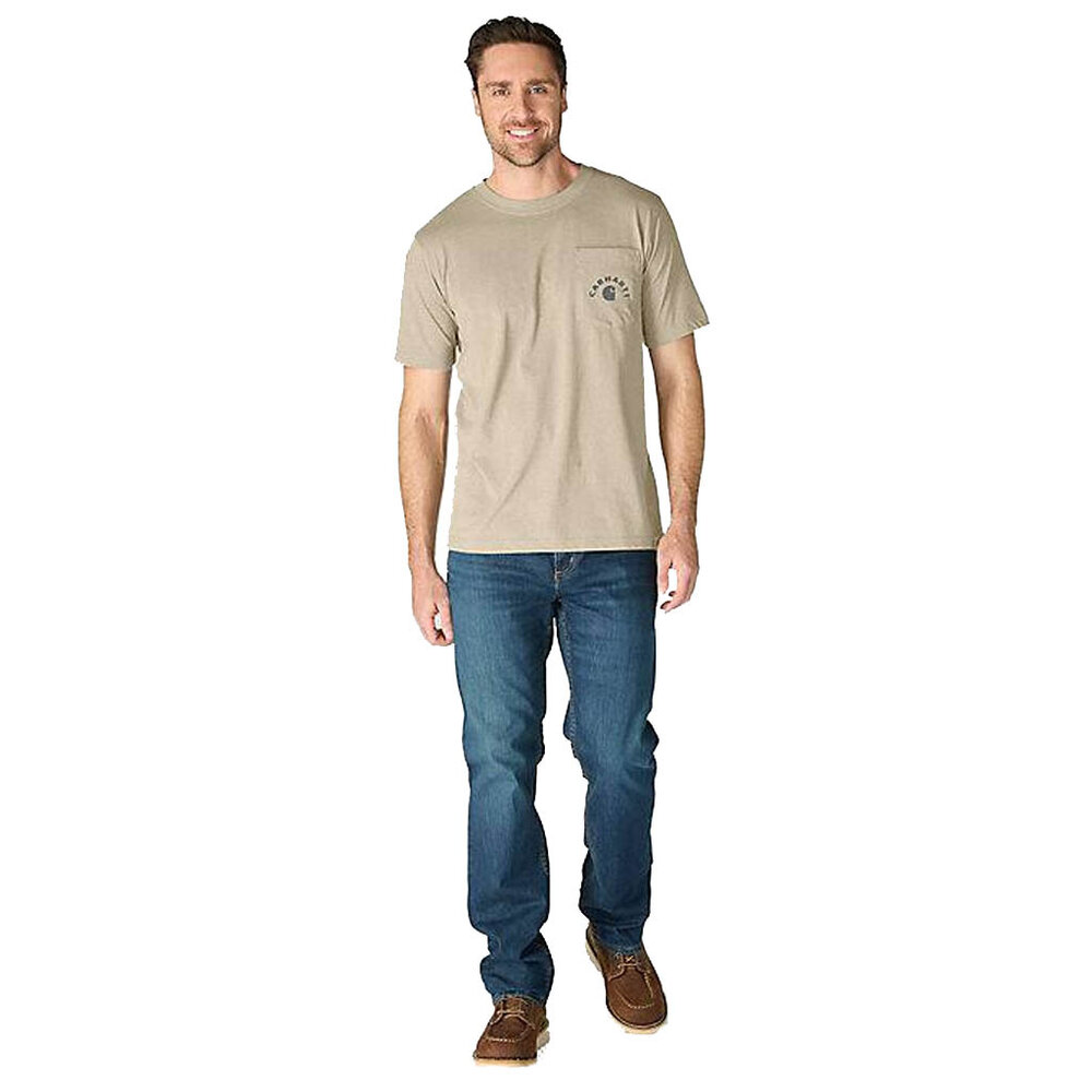 Carhartt Irvine Relaxed Work Oat Milk T-Shirt Heren Carhartt Irvine Relaxed Work Oat Milk T-Shirt Heren