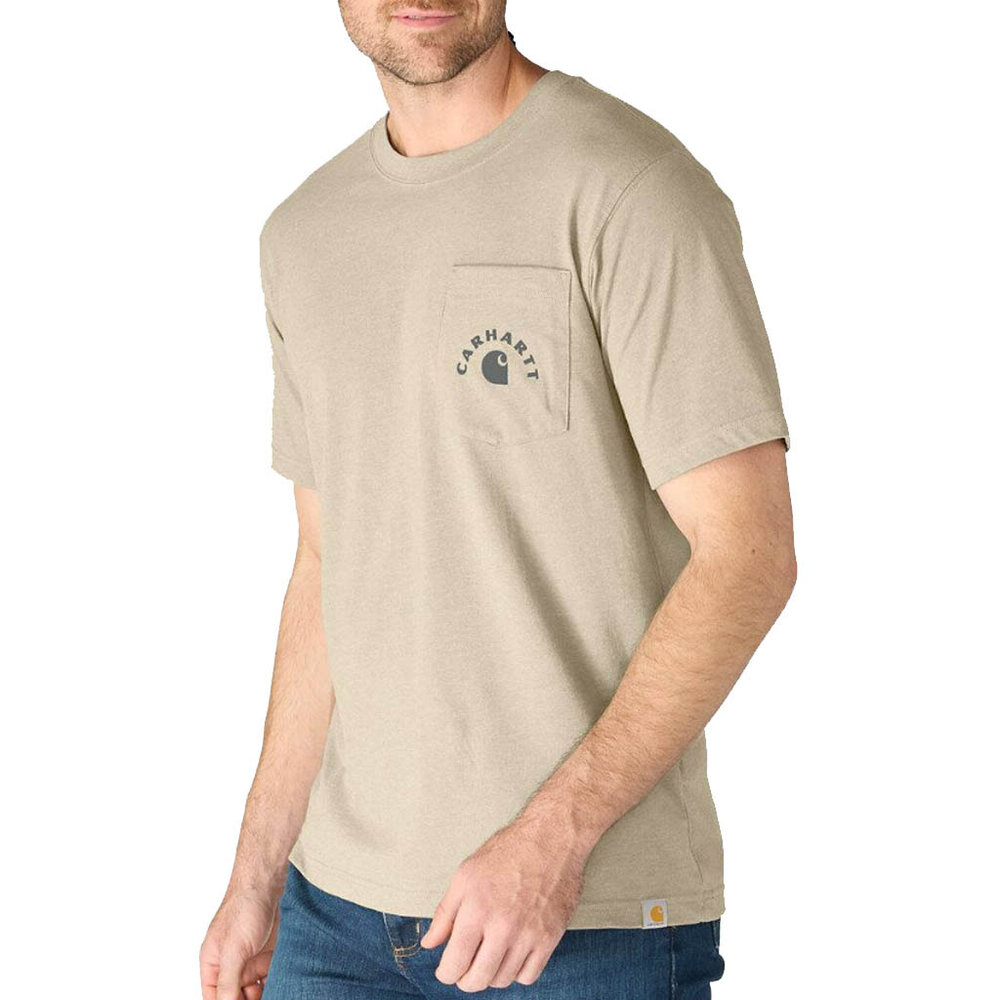 Carhartt Irvine Relaxed Work Oat Milk T-Shirt Heren Carhartt Irvine Relaxed Work Oat Milk T-Shirt Heren
