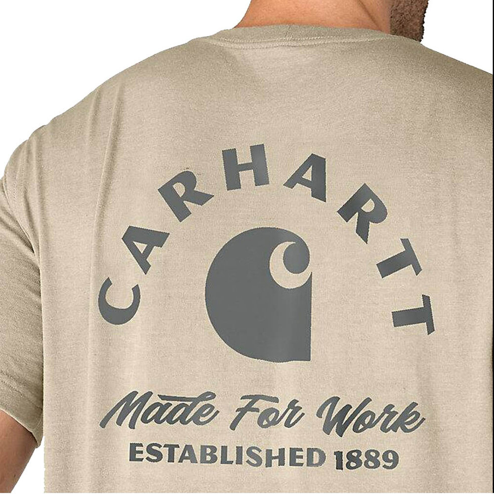 Carhartt Irvine Relaxed Work Oat Milk T-Shirt Heren Carhartt Irvine Relaxed Work Oat Milk T-Shirt Heren