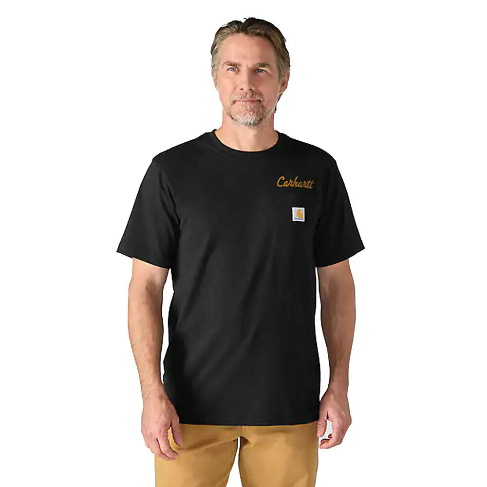 Carhartt Irvine Relaxed Hard Work Black T-Shirt Heren Carhartt Irvine Relaxed Hard Work Black T-Shirt Heren