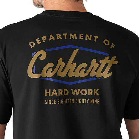 Carhartt Irvine Relaxed Hard Work Black T-Shirt Heren Carhartt Irvine Relaxed Hard Work Black T-Shirt Heren