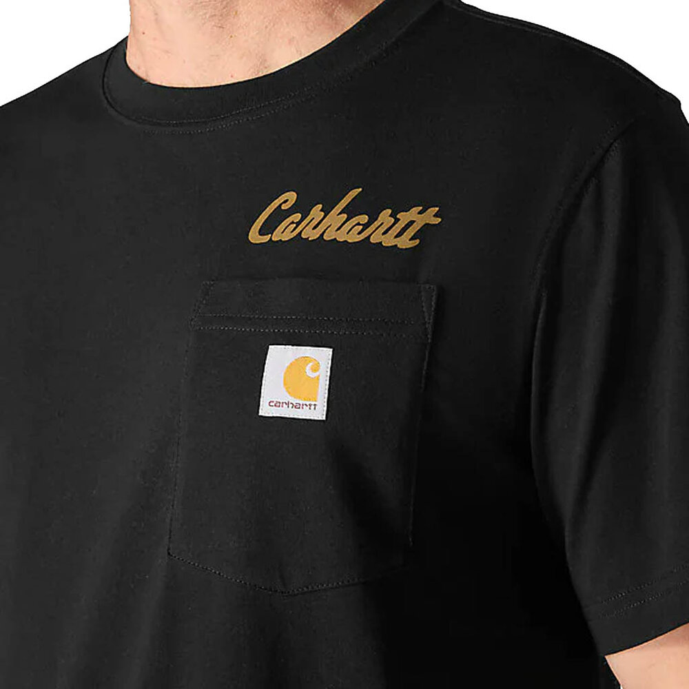 Carhartt Irvine Relaxed Hard Work Black T-Shirt Heren Carhartt Irvine Relaxed Hard Work Black T-Shirt Heren
