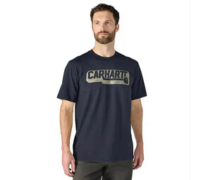 Carhartt Irvine Relaxed Camo Logo Navy T-Shirt Heren Carhartt Irvine Relaxed Camo Logo Navy T-Shirt Heren