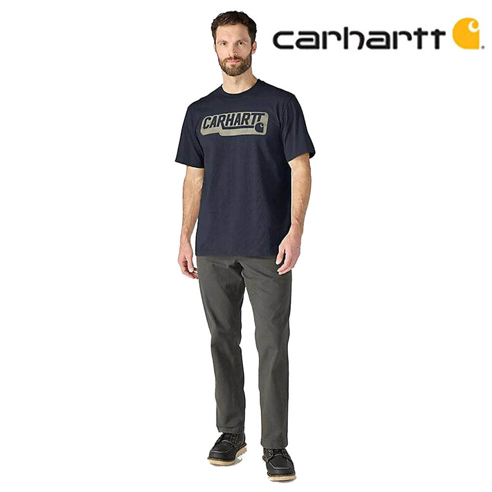Carhartt Irvine Relaxed Camo Logo Navy T-Shirt Heren Carhartt Irvine Relaxed Camo Logo Navy T-Shirt Heren