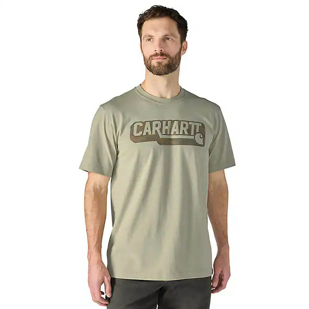 Carhartt Irvine Relaxed Camo Logo Faded Fatigue T-Shirt Heren Carhartt Irvine Relaxed Camo Logo Faded Fatigue T-Shirt Heren