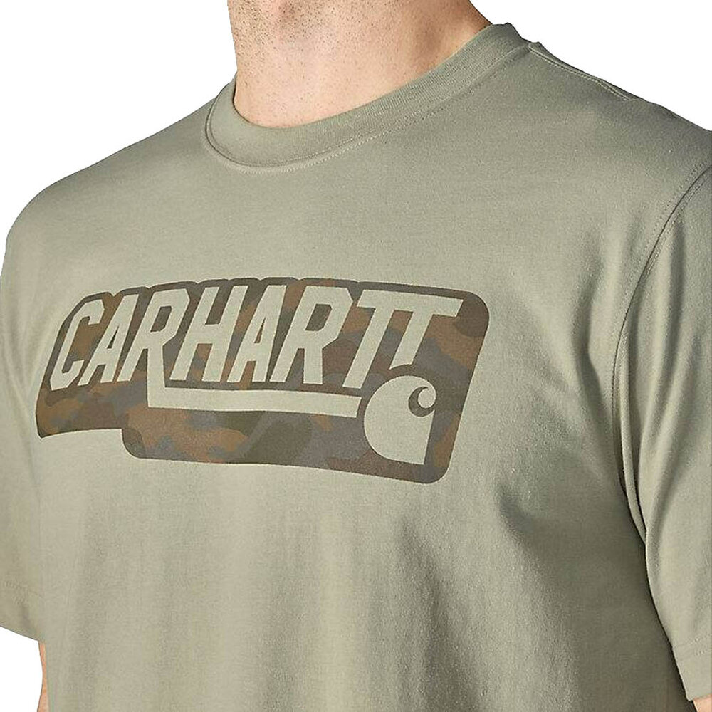 Carhartt Irvine Relaxed Camo Logo Faded Fatigue T-Shirt Heren Carhartt Irvine Relaxed Camo Logo Faded Fatigue T-Shirt Heren