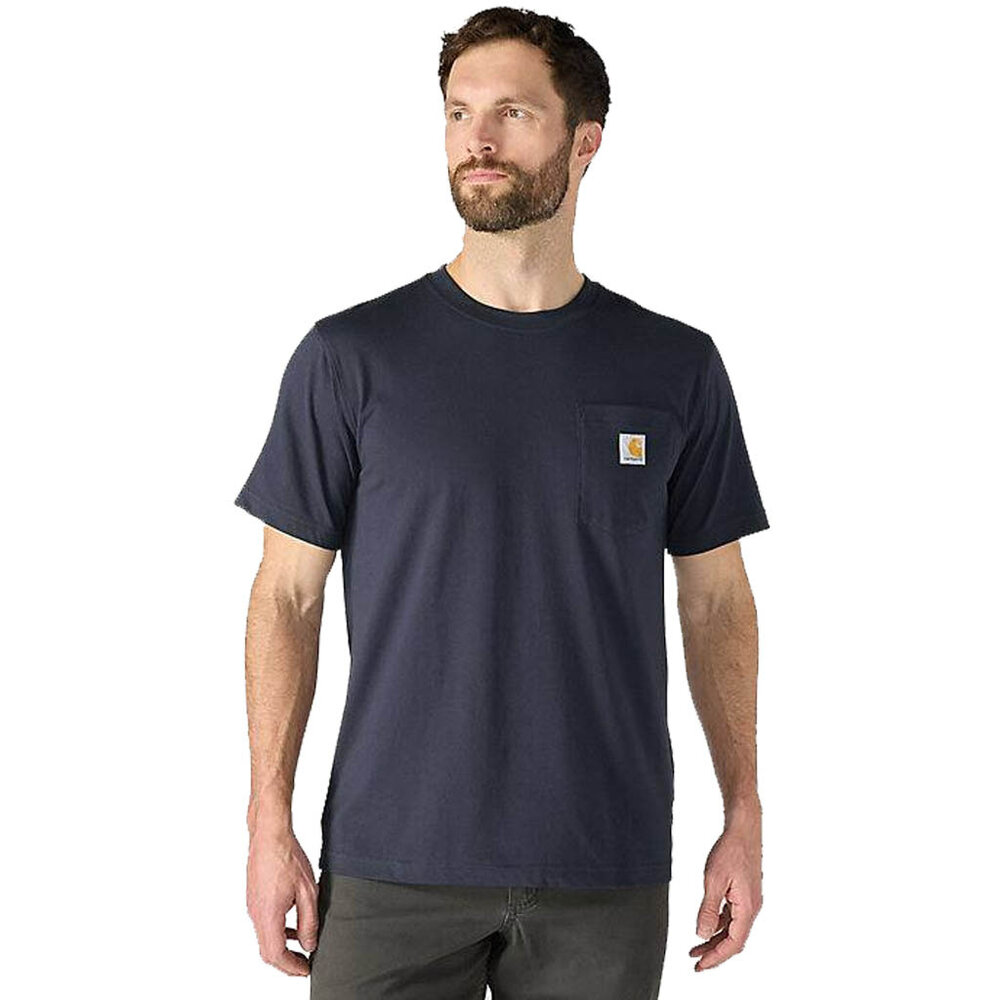 Carhartt Irvine Relaxed Multicolor Logo Navy T-Shirt Heren Carhartt Irvine Relaxed Multicolor Logo Navy T-Shirt Heren