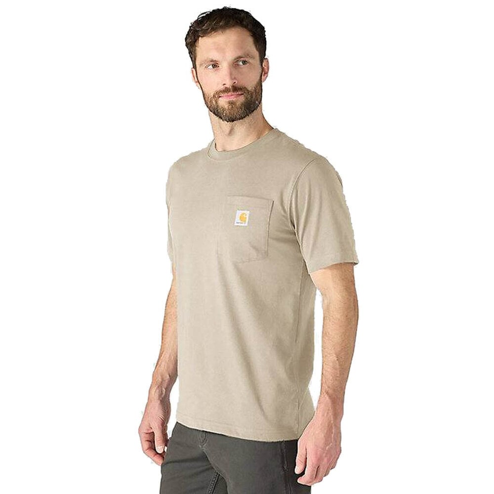 Carhartt Irvine Relaxed Multicolor Logo Oat Milk T-Shirt Heren Carhartt Irvine Relaxed Multicolor Logo Oat Milk T-Shirt Heren