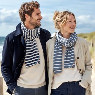 Katoenen Maritieme Sjaals van Breton Stripe