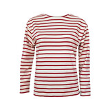 Breton Stripe Classic Natural Bordeaux Maritiem Shirt Dames Breton Stripe Classic Natural Bordeaux Maritiem Shirt Dames