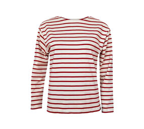 Breton Stripe Classic Natural Bordeaux Maritiem Shirt Dames Breton Stripe Classic Natural Bordeaux Maritiem Shirt Dames