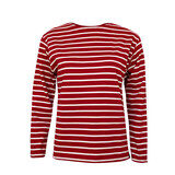 Breton Stripe Classic Bordeaux Natural Maritiem Shirt Dames Breton Stripe Classic Bordeaux Natural Maritiem Shirt Dames