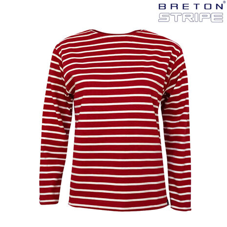 Breton Stripe Classic Bordeaux Natural Maritiem Shirt Dames Breton Stripe Classic Bordeaux Natural Maritiem Shirt Dames