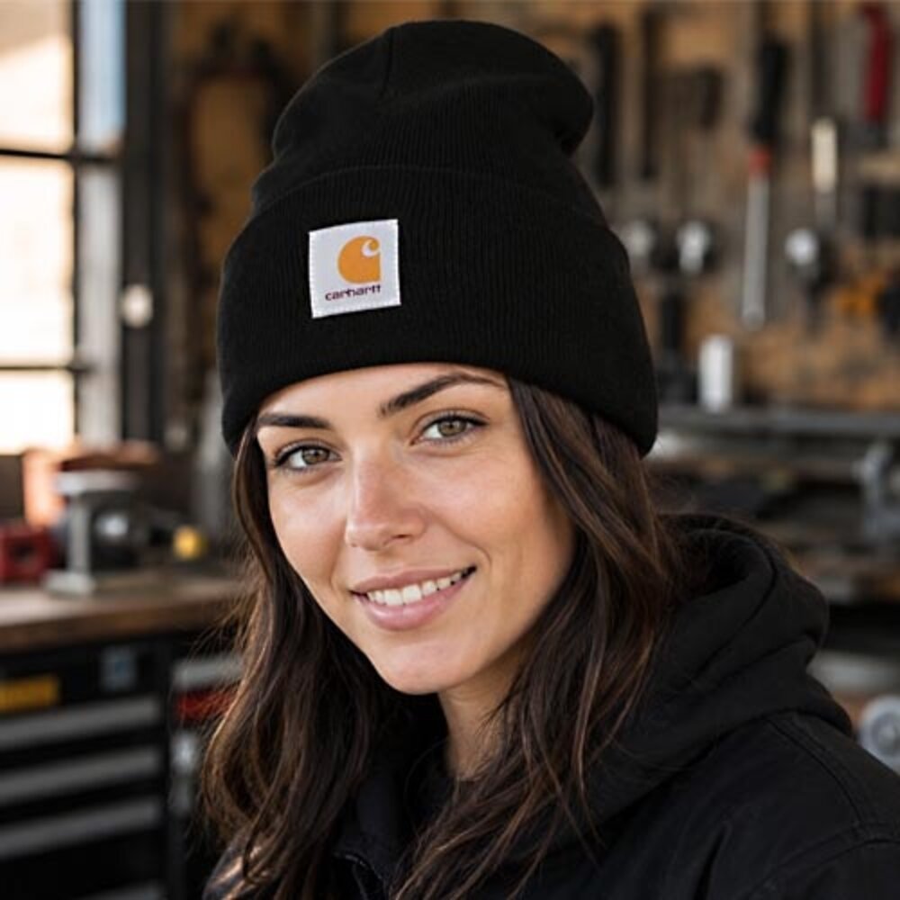 Carhartt A18 Watch Hat Zwart Muts Carhartt A18 Watch Hat Zwart Muts
