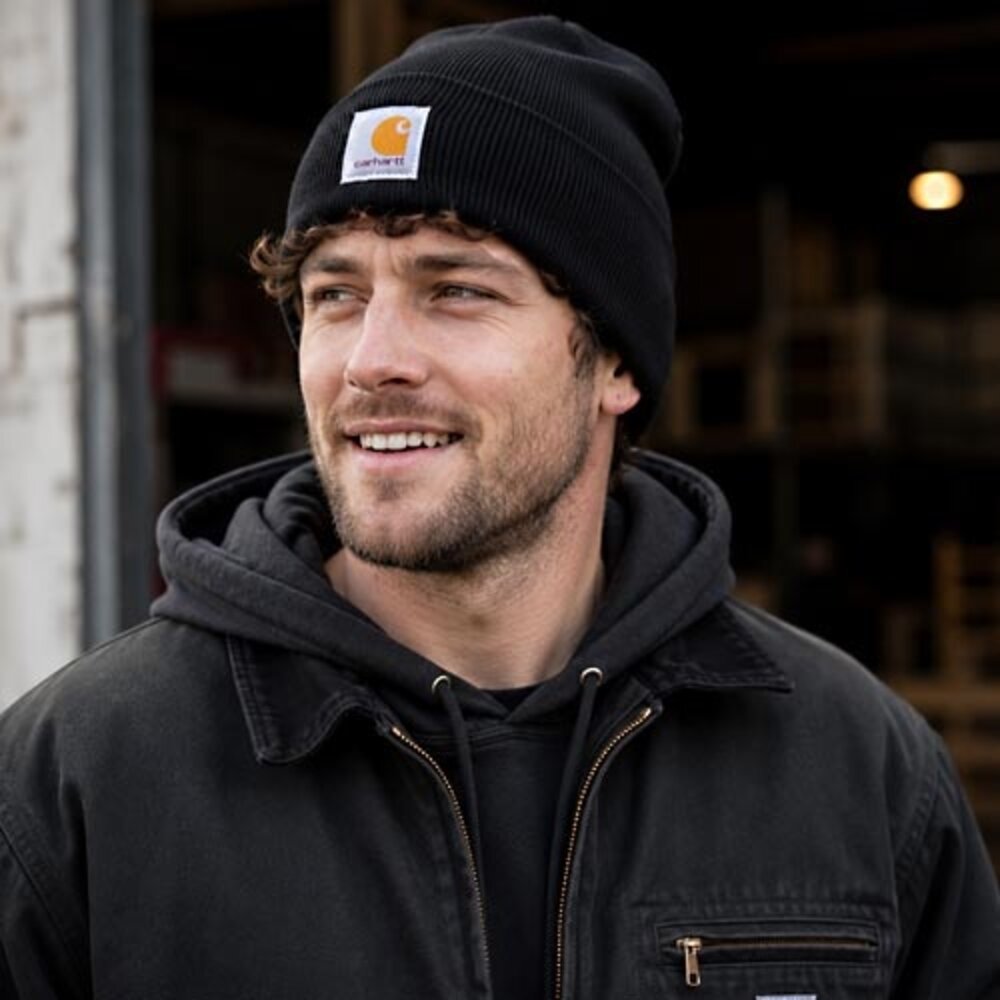 Carhartt A18 Watch Hat Zwart Muts Carhartt A18 Watch Hat Zwart Muts