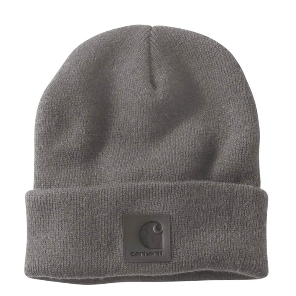 Carhartt Leatherette Watch Cap Mud Grey Muts