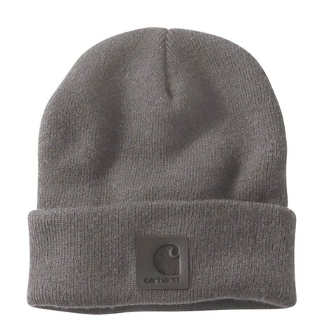 Carhartt Leatherette Watch Cap Mud Grey Muts