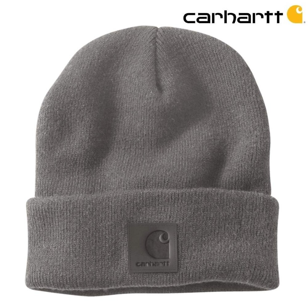 Carhartt Leatherette Watch Cap Mud Grey Muts