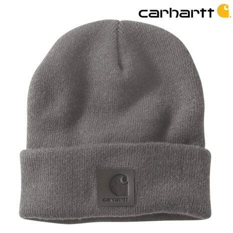 Carhartt Leatherette Watch Cap Mud Grey Muts
