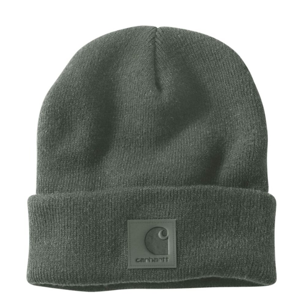 Carhartt Leatherette Watch Cap Forestry Green Muts Carhartt Leatherette Watch Cap Forestry Green Muts