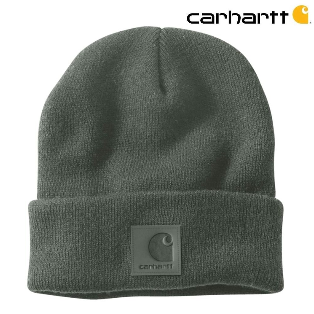 Carhartt Leatherette Watch Cap Forestry Green Muts Carhartt Leatherette Watch Cap Forestry Green Muts