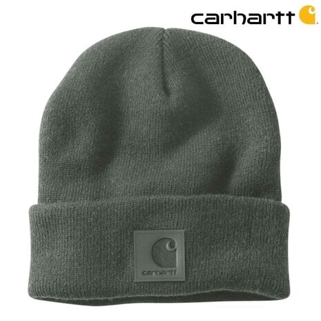 Carhartt Leatherette Watch Cap Forestry Green Muts Carhartt Leatherette Watch Cap Forestry Green Muts
