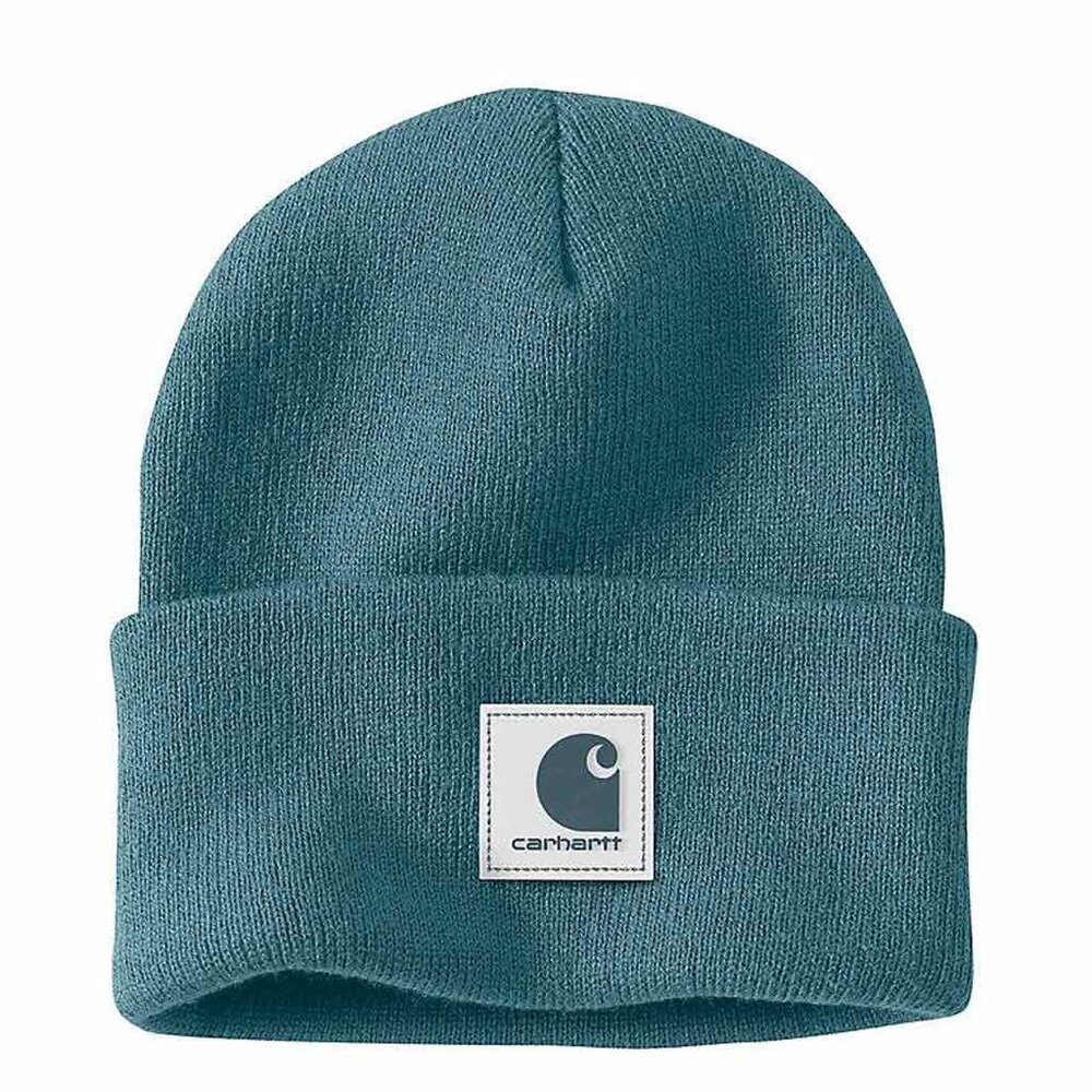 Carhartt Rubber Patch Watch Hat Harbor Teal Beanie Carhartt Rubber Patch Watch Hat Harbor Teal Beanie