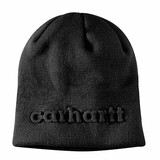 Carhartt Embossed Logo Black Beanie Carhartt Embossed Logo Black Beanie