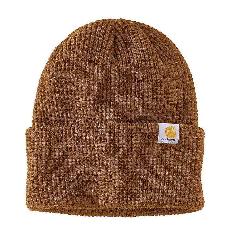 Carhartt Waffle Cuffed Brown Beanie