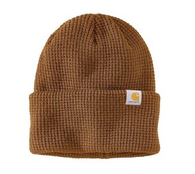 Carhartt Waffle Cuffed Brown Beanie