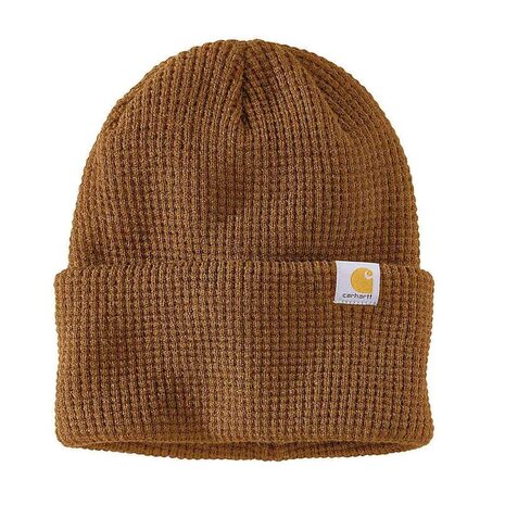 Carhartt Waffle Cuffed Brown Beanie