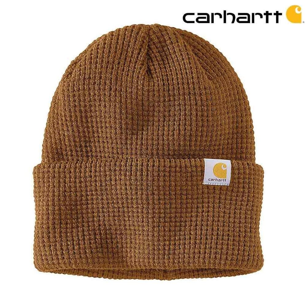 Carhartt Waffle Cuffed Brown Beanie