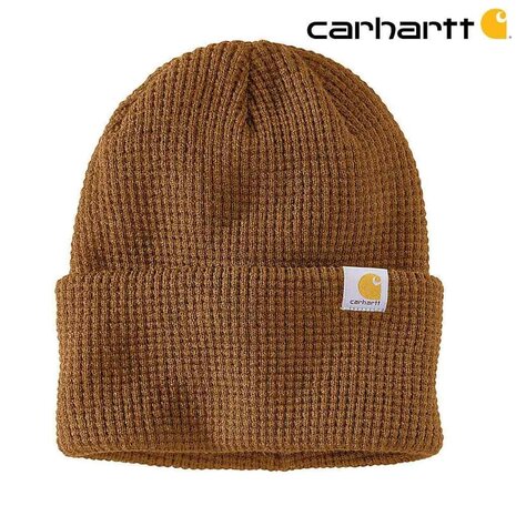 Carhartt Waffle Cuffed Brown Beanie