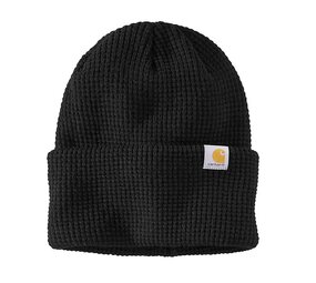 Carhartt Waffle Cuffed Black Beanie Carhartt Waffle Cuffed Black Beanie