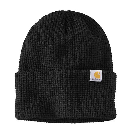 Carhartt Waffle Cuffed Black Beanie Carhartt Waffle Cuffed Black Beanie