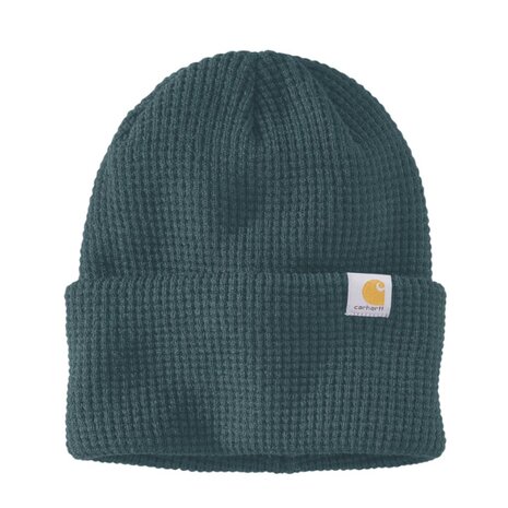 Carhartt Waffle Cuffed Dark Harbor Teal Beanie