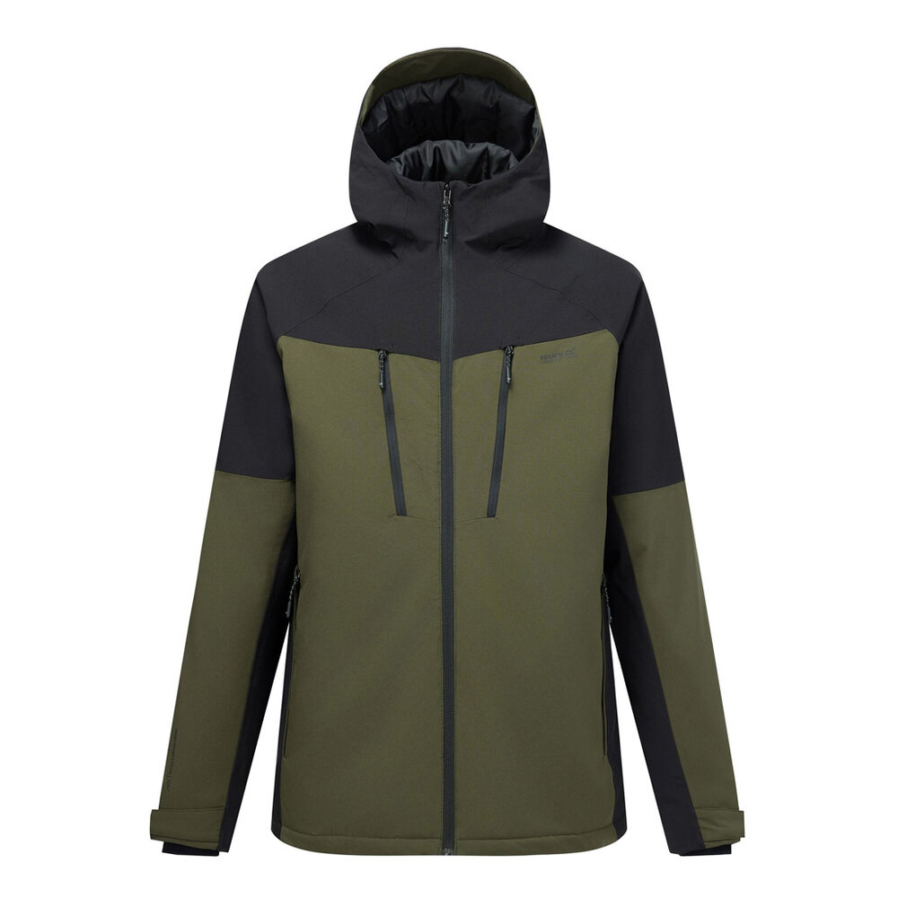 Regatta Highton Stretch Dark Khaki Black Winterjas Heren Regatta Highton Stretch Dark Khaki Black Winterjas Heren