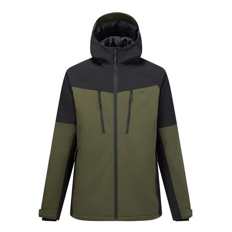 Regatta Highton Stretch Dark Khaki Black Winterjas Heren Regatta Highton Stretch Dark Khaki Black Winterjas Heren