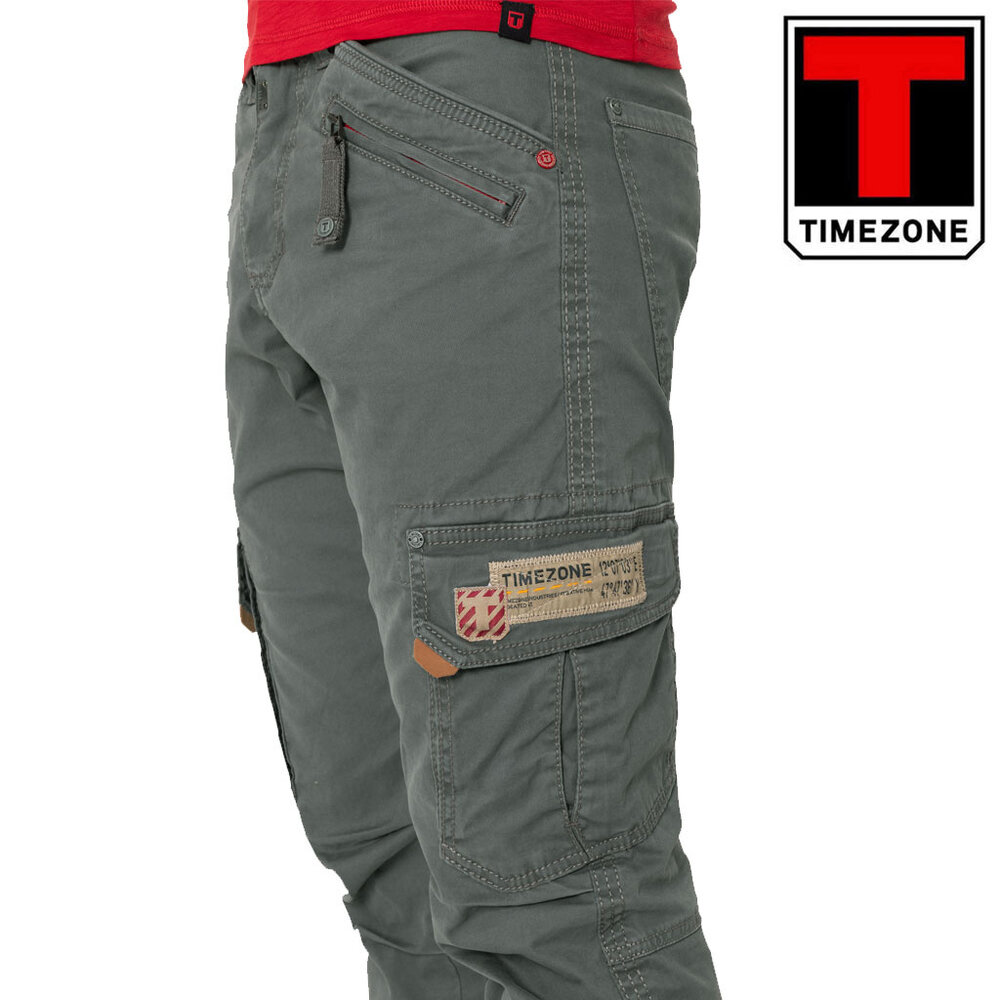 Timezone Regular RogerTZ Iron Grey Wash Cargobroek Heren
