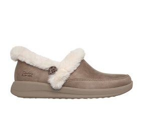 Skechers Cozy Escape Taupe Pantoffels Dames Skechers Cozy Escape Taupe Pantoffels Dames