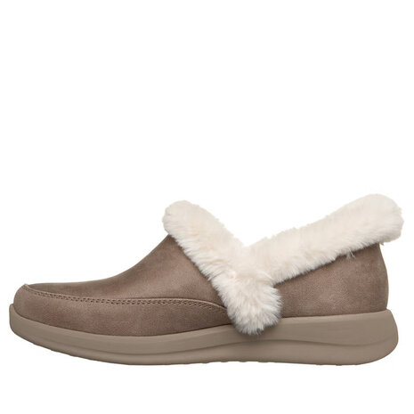 Skechers Cozy Escape Taupe Pantoffels Dames Skechers Cozy Escape Taupe Pantoffels Dames