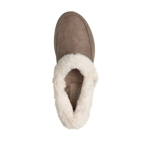 Skechers Cozy Escape Taupe Pantoffels Dames Skechers Cozy Escape Taupe Pantoffels Dames
