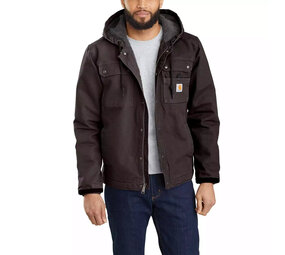 Carhartt Washed Duck Sherpa-Lined Dark Brown Winterjas Heren