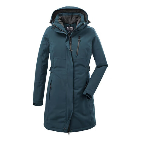 Killtec KOW 165 Bright Petrol Parka Dames Killtec KOW 165 Bright Petrol Parka Dames